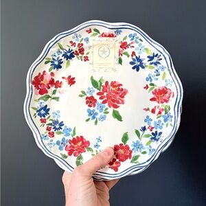 The Prairie Melamine NEW Floral Dessert Plates - Set of 4